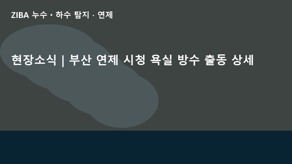 현장소식 | 부산 연제 시청 욕실 방수 출동 상세